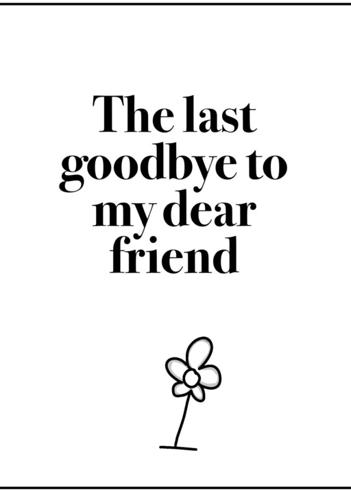 The last goodbye to my dear friend